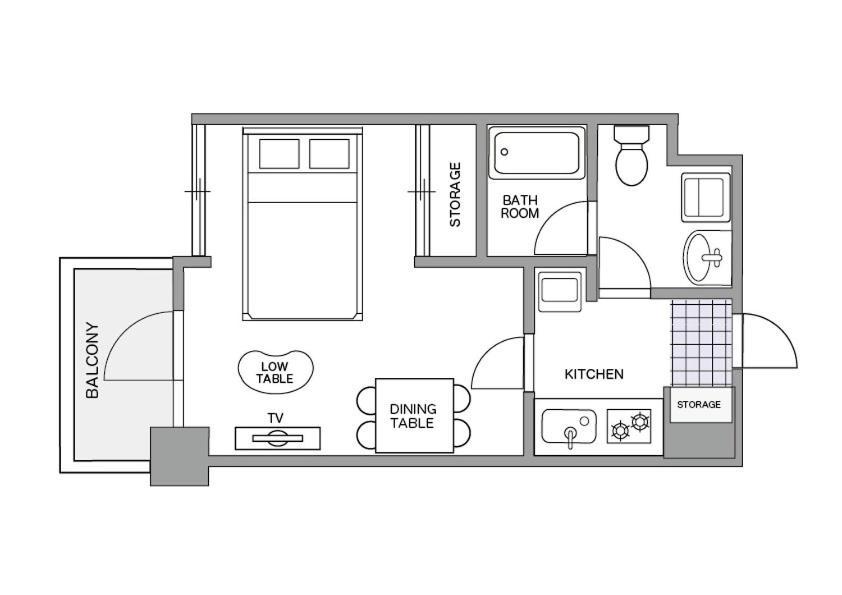 Yakuin Apartment Фукуока Экстерьер фото